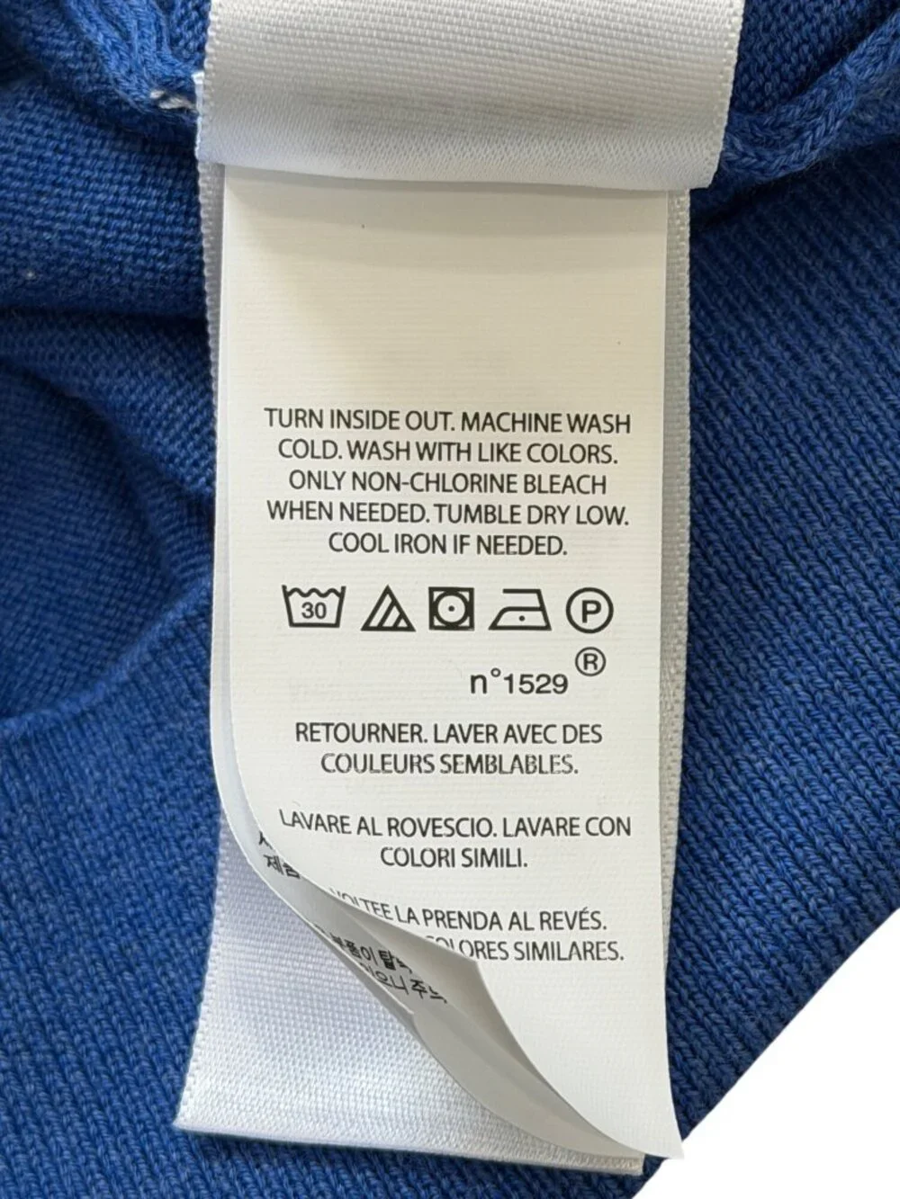 Polo Ralph Lauren Mens Size 2XB Pull-Over Sweater Blue Pony V-Neck Pima Cotton